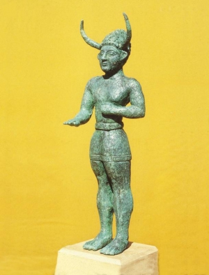 Bronze statuette of the horned God